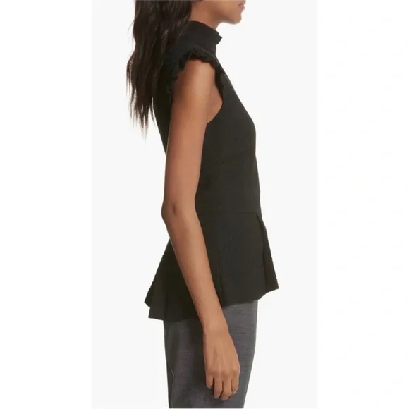 Ted Baker Elegant Black Peplum Top - Picture 4 of 8